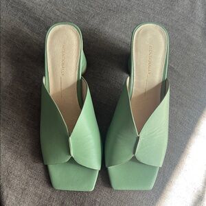 INTENTIONALLY BLANK Mint Green Mules